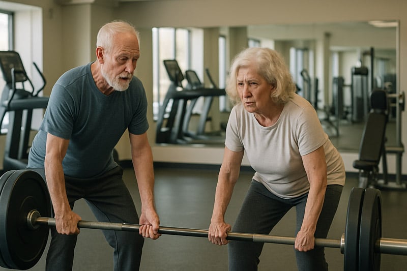 Ældre + 40 år skal træne tung styrketræning